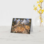 Feuilles d'automne Carte pour notes reflété (Fleur jaune)