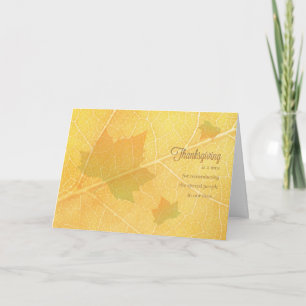 Feuilles d'automne / Carte Thanksgiving