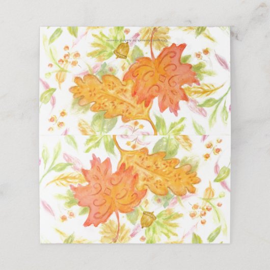 Feuilles d'automne Cartes de place (Extérieur déplié)
