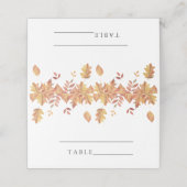 Feuilles d'automne - Cartes de table de mariage (Extérieur déplié)