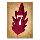Feuilles d'automne Cartes de table Rustique Mariag (Dos)