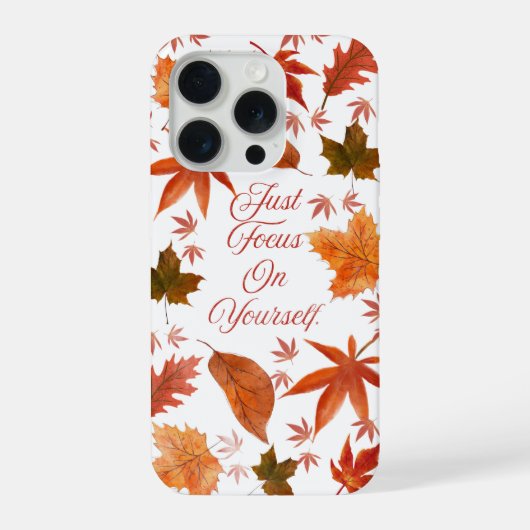 Feuilles d'automne Citation Juste Se Concentrer Su (Verso)