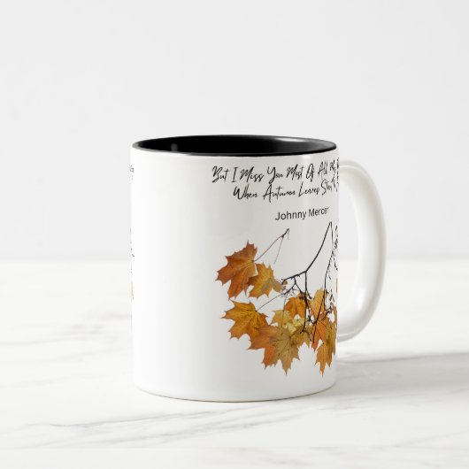 Feuilles d'automne Citer café Mug (Devant droit)