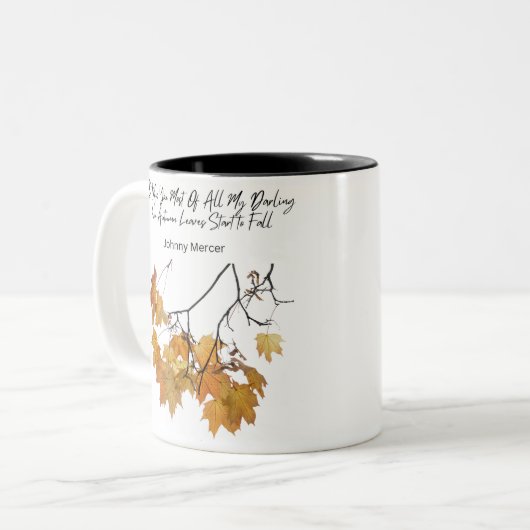 Feuilles d'automne Citer café Mug (Devant gauche)