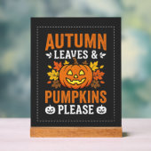 Feuilles d'automne Citrouille Halloween Design (Neutre)