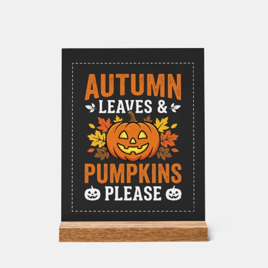 Feuilles d'automne Citrouille Halloween Design (Recto)