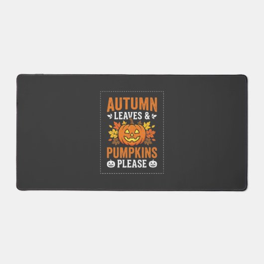 Feuilles d'automne Citrouille Halloween Design (Recto)