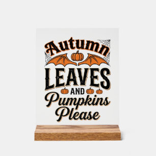 Feuilles d'automne Citrouilles S'il vous plaît Vin