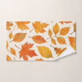 Feuilles d'automne classiques sur la saison blanch (Serviette à main)