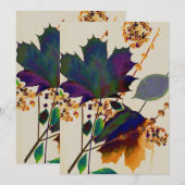 Feuilles d'automne Colonnes royales Carte de remer (Devant / Derrière)