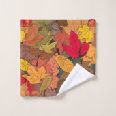 Feuilles d'automne colorées (Gant de toilette)