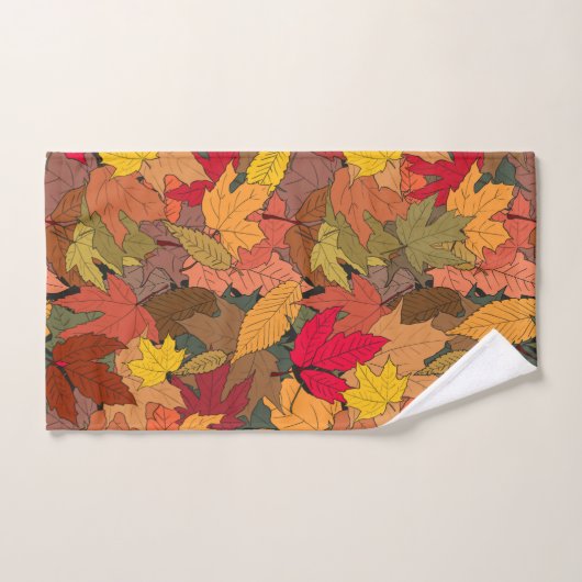 Feuilles d'automne colorées (Serviette à main)