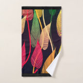 Feuilles d'automne colorées (Serviette à main)