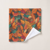 Feuilles d'automne colorées (Gant de toilette)