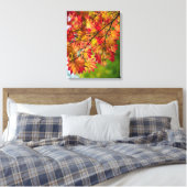 Feuilles d'automne colorées sur toile (Insitu(Chambre))