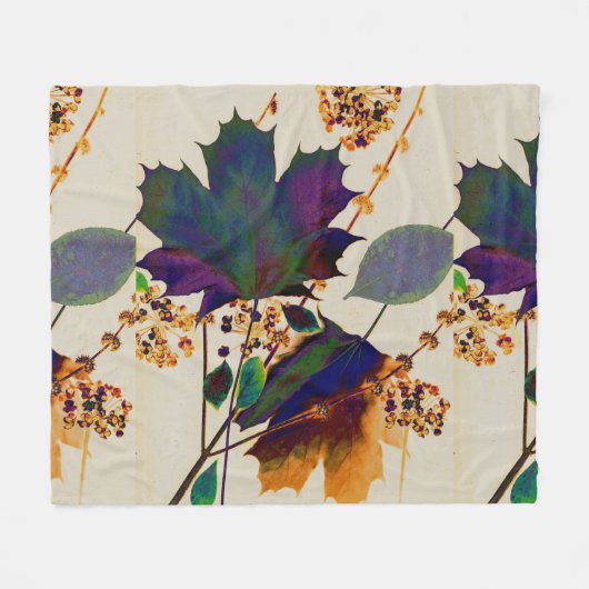 Feuilles d'automne Couleurs royales Couverture en (Devant (Horizontal))