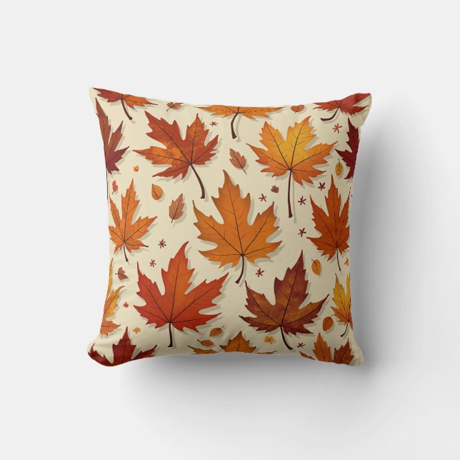 Feuilles d'automne Coussin Cushion (Recto)
