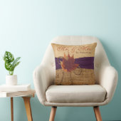 Feuilles d'automne, Coussin Mariage FAUX Burlap (Chaise)