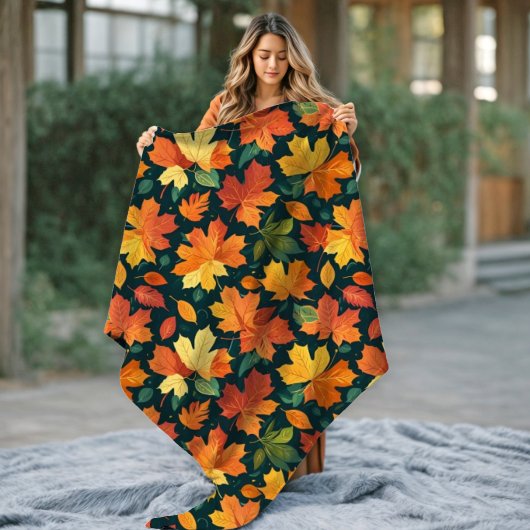 Feuilles d'automne Couverture Motif transparente