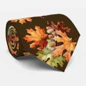 Feuilles d'automne Cravate - Aquarelle Automne Mod (Roulé)