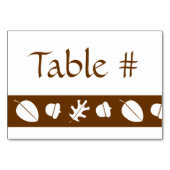 Feuilles d'automne dans la carte de table au choco (Devant)