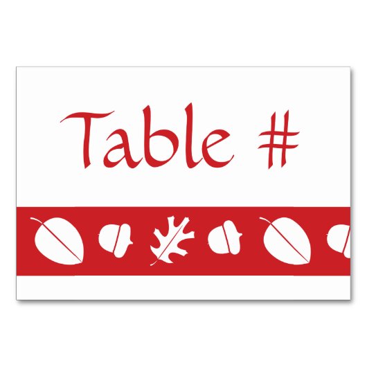 Feuilles d'automne dans la carte de table cerise (Devant)