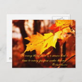 Feuilles d'automne dans la carte postale Poconos (Devant / Derrière)