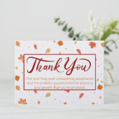 Feuilles d'automne de Gratitude Carte de remerciem (Debout devant)