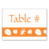 Feuilles d'automne de la carte de table orange (Dos)
