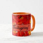 Feuilles d'automne de la Mug classique café (Devant droit)