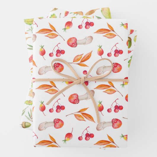 Feuilles d'automne de l'aquarelle (En situation)