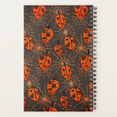 Feuilles d'automne d'Halloween et toiles d'araigné (Dos)