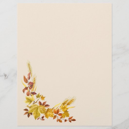 Feuilles d'automne dorées Letterhead (Devant)