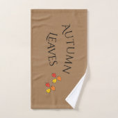 Feuilles d'automne dorées modernes (Serviette à main)