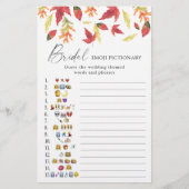 Feuilles d'automne - douche nuptiale émoticônes je (Devant)