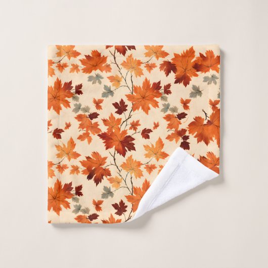 Feuilles d'automne - Élégance automne douce (Gant de toilette)