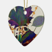 Feuilles d'automne en couleurs royales Ornement cé (Gauche)