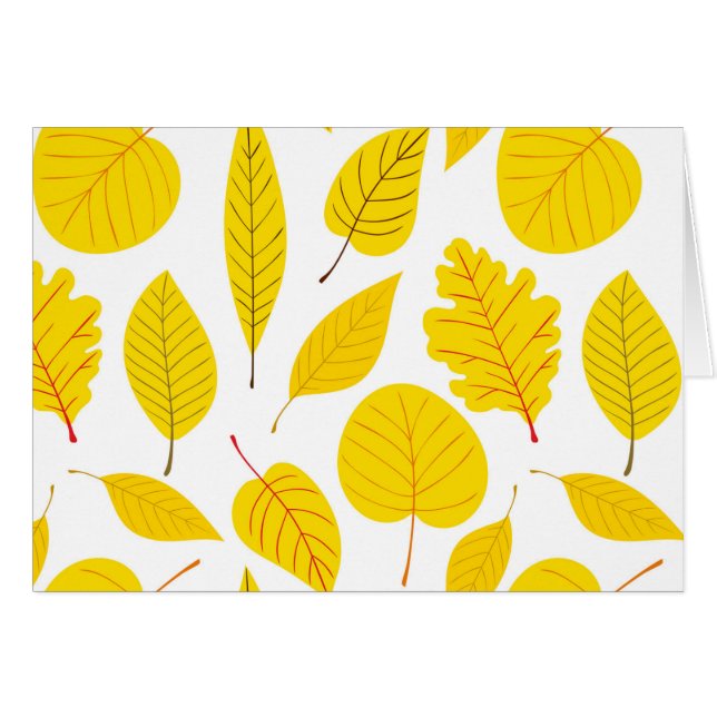 Feuilles d'automne en jaune (Devant horizontal)