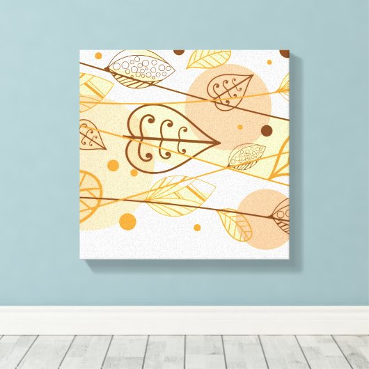 Feuilles d'automne en toile (Insitu (Plancher de Bois))