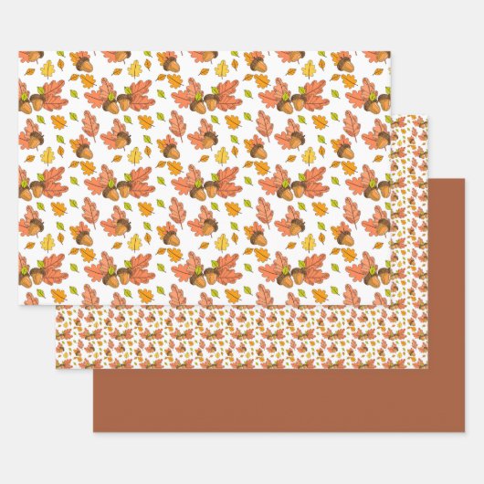 Feuilles d'automne et Acorns (Lot)