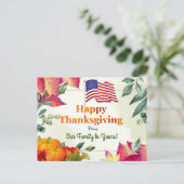 Feuilles d'automne et carte de Thanksgiving de la  (Debout devant)