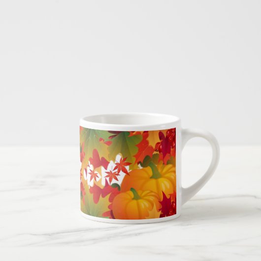 Feuilles d'automne et citrouille Expresso Mug (Droite)