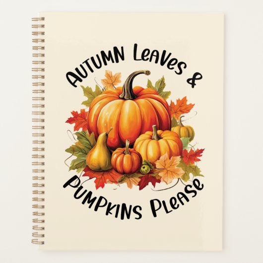Feuilles d'automne et Citrouilles s'il vous plaît (Devant)