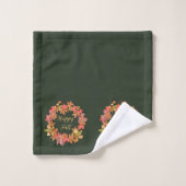 Feuilles d'automne et coccinelles avec texte perso (Gant de toilette)
