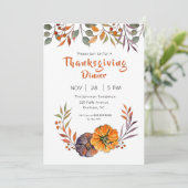 Feuilles d'automne et invitation du citrouille Tha (Debout devant)