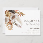 Feuilles d'automne et Invitation Florale Thanksgiv (Devant)