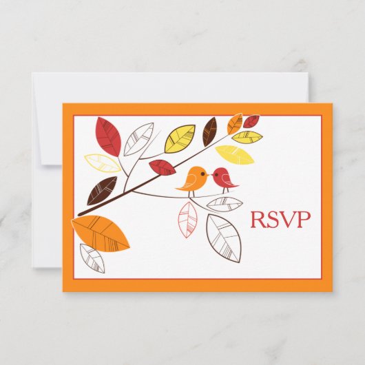 Feuilles d'automne et Mariage Inséparable Carte de (Devant)