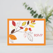 Feuilles d'automne et Mariage Inséparable Carte de (Debout devant)