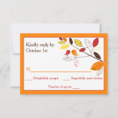 Feuilles d'automne et Mariage Inséparable Carte de (Dos)