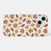 Feuilles d'automne et Motif d'Acorns (Verso Horizontal)